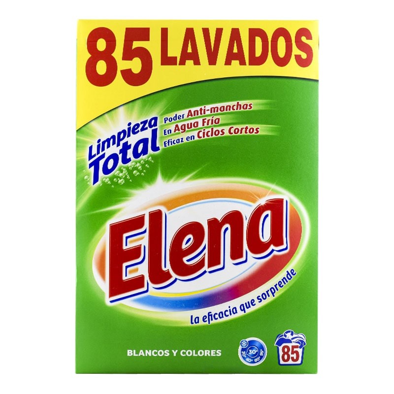 Detergente en polvo Elena Limpieza Total tambor 85 lavados Detergente en polvo Elena Limpieza Total tambor 85 lavados