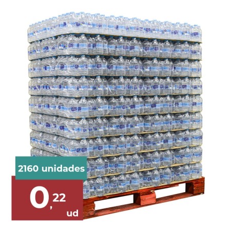 Agua mineral Aquadeus 330 ml palet 108 packs de 20 botellas