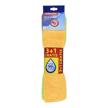 Bayetas microfibra XL Vileda Colors 3 ud + 1 gratis