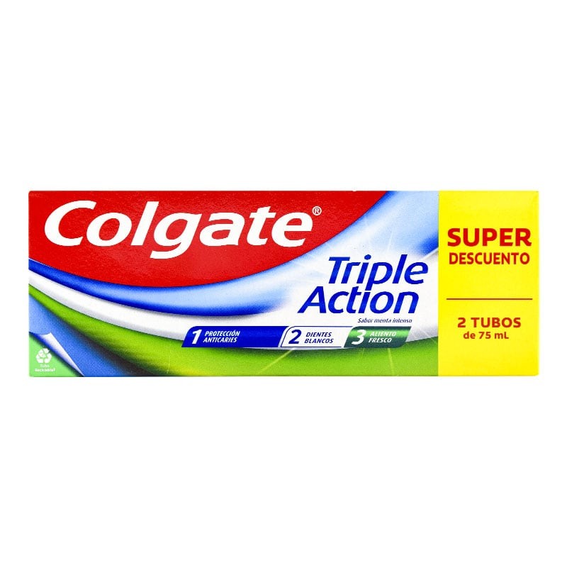 Pasta de dientes Colgate Triple Action 2x75 ml Pasta de dientes Colgate Triple Action 2x75 ml