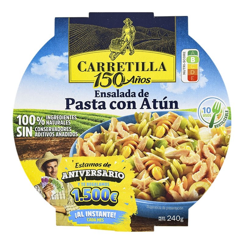 Ensalada de pasta con atún Carretilla bol 240 g