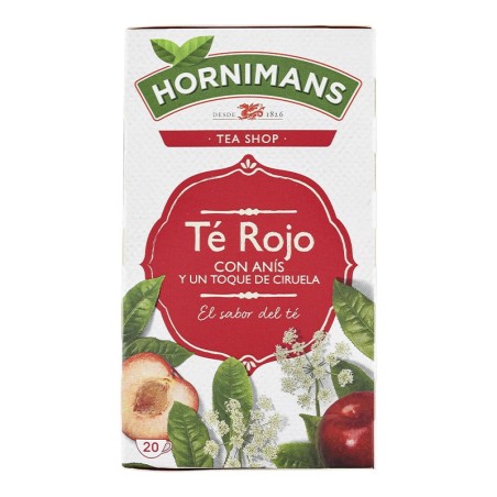 Té rojo con anís y un toque de ciruela Hornimans caja 20 bolsitas