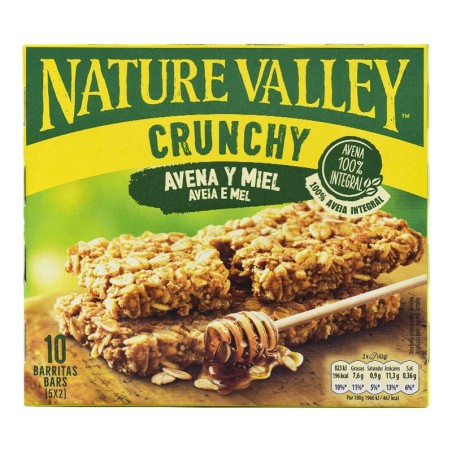 Barritas de avena y chocolate negro Nature Valley Crunchy caja 5x2ud 210 g