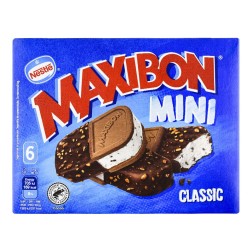 Sandwich de helado de nata Maxibon Mini Classic caja 6 ud 480 ml