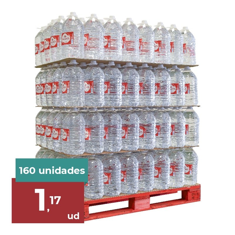 Agua mineral Solares 5 litros palet 160 garrafas Agua mineral Solares 5 litros palet 160 garrafas