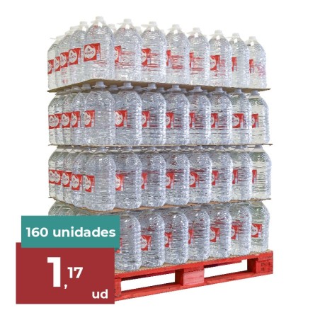 Agua mineral Solares 5 litros palet 160 garrafas