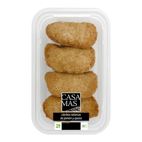 Libritos rellenos de jamón y queso Casa Mas 2 raciones 320 g