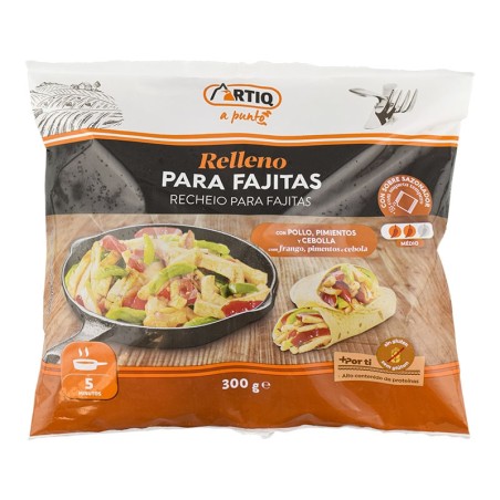 Relleno para fajitas con pollo y verduras Artiq bolsa 300 g