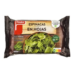 Espinacas en hojas Findus bolsa 400 g