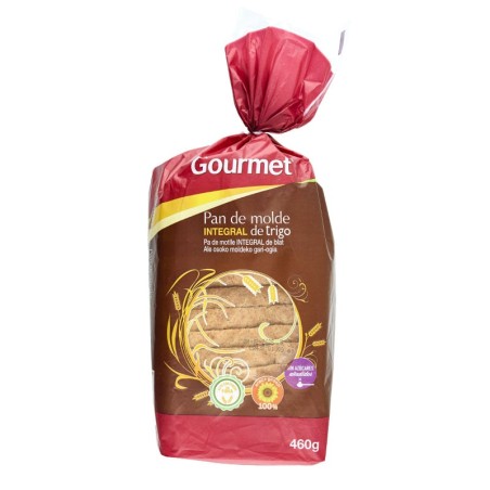Pan de molde integral de trigo con corteza Gourmet 460 g