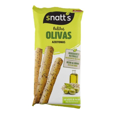 Palitos de pan con aceitunas verdes y aceite de oliva Snatt's bolsa 60 g