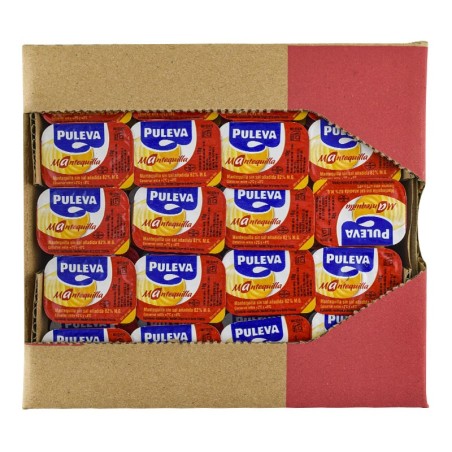 Mantequilla sin sal Puleva tarrina 10 g caja 100 monodosis