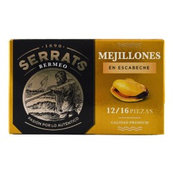 Mejillones en escabeche Serrats 12/16 piezas lata 110 g