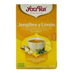 Infusión ayurvédica de hierbas con jengibre y limón ecológica Yogi Tea 17 bolsitas caja 30.6 g