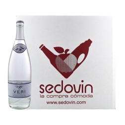Agua mineral natural Veri 1 litro caja 12 botellas cristal retornable - Península