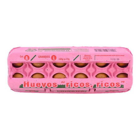 Huevos frescos categoría A talla L Jopaga caja 12 huevos