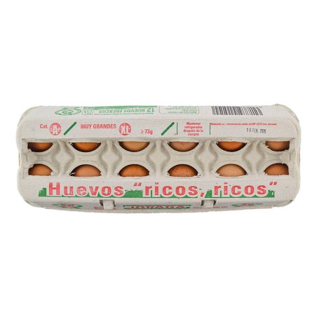 Huevos frescos categoría A talla XL Jopaga caja 12 huevos