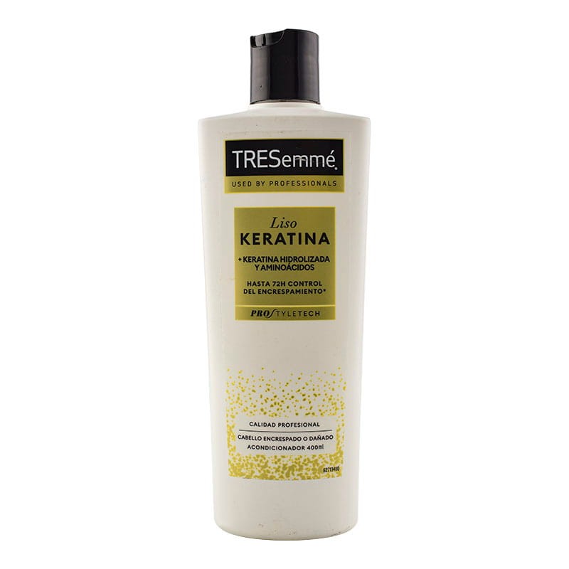 Champú acondicionador Tresemmé Liso Keratina cabello encrespado o dañado 400 ml