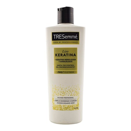 Champú acondicionador Tresemmé Liso Keratina cabello encrespado o dañado 400 ml