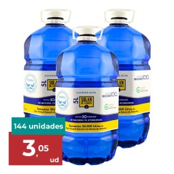 Agua mineral Solan de Cabras 5 litros palet 48 cajas de 3 garráfas