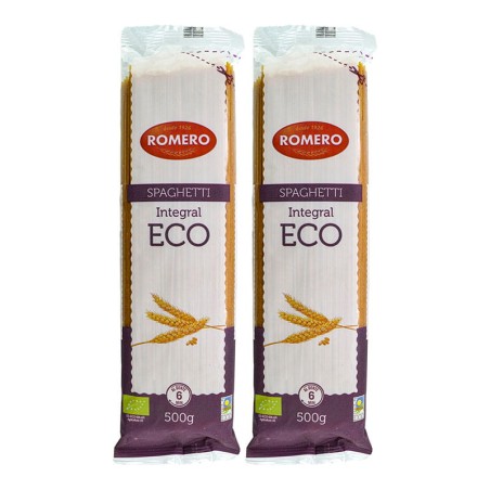 Espaguetis integrales ecológicos Romero pack 2x500 g