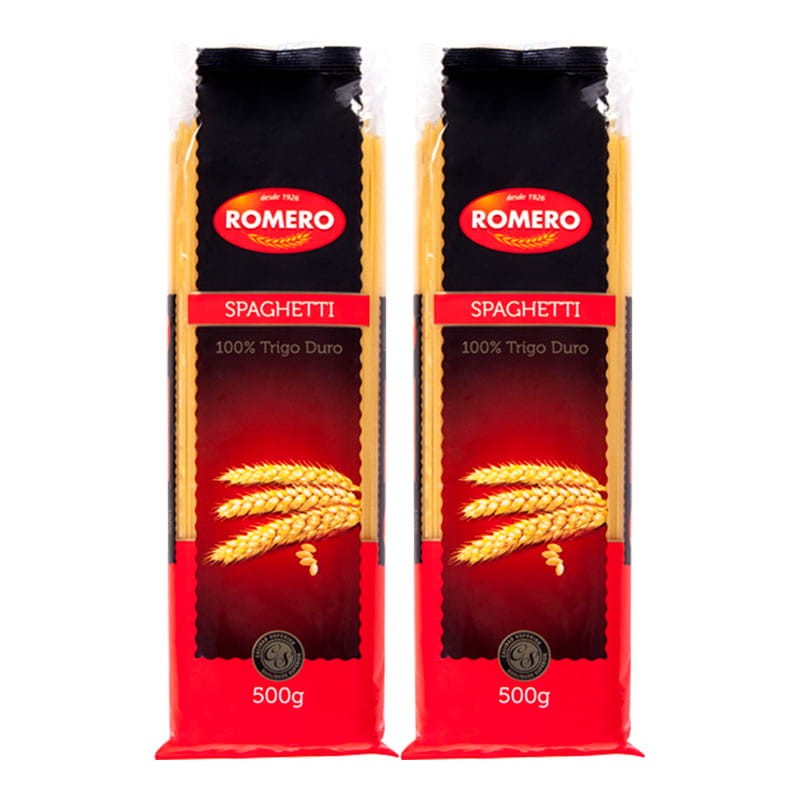 Espaguetis 100% trigo duro Romero pack 2x500 g Espaguetis 100% trigo duro Romero pack 2x500 g