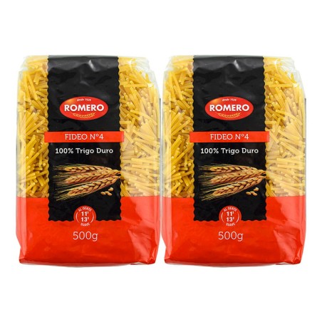 Fideos 100% trigo duro nº 4 Romero pack 2x500 g