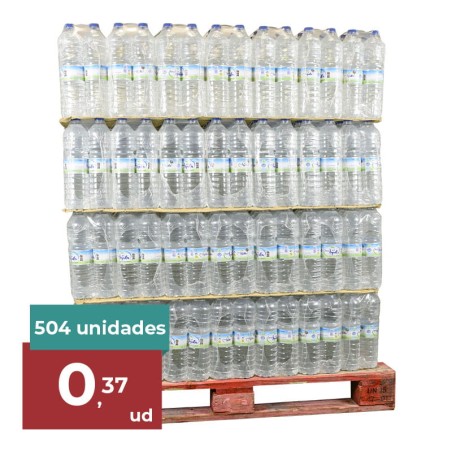 Agua mineral Sierra del Águila 1.5 litros palet 84 packs de 6 botellas