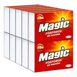 Cerillas de madera 4 cm Magic pack 10 cajas de 38 cerillas