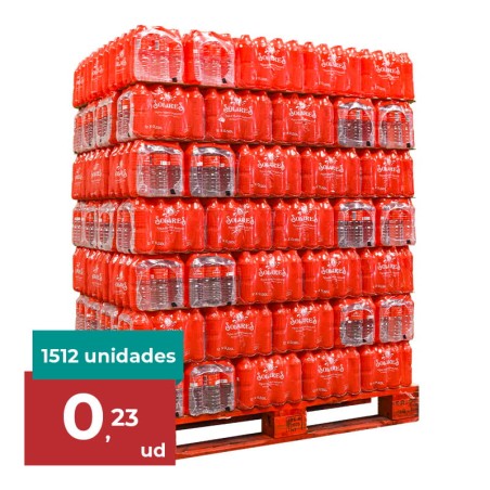 Agua mineral natural Solares 500 ml palet 126 packs de 12 botellas