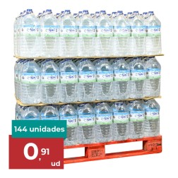 Agua mineral Sierra del Águila 5 litros palet 36 packs de 4 garrafas