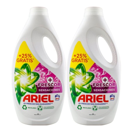 Detergente líquido Ariel Sensaciones pack 2 botellas de 30 lavados