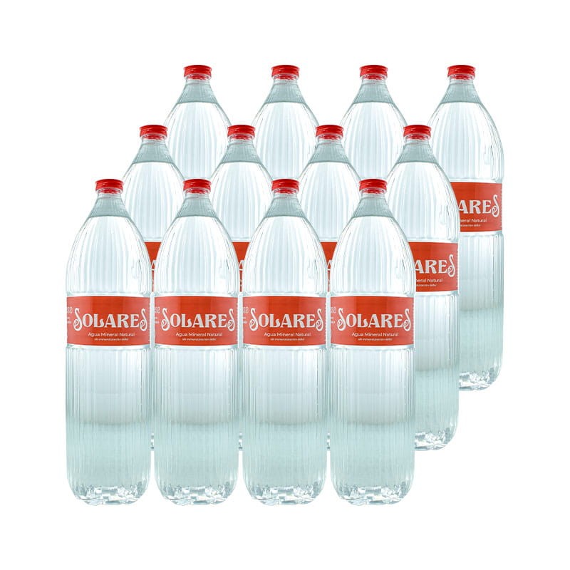 Agua mineral Solares 1.5 litros 2 packs de 6 botellas