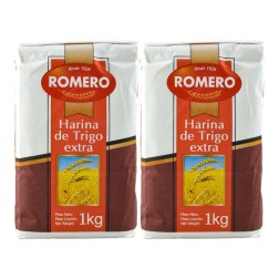 Harina de trigo extra Romero pack 2x1 kg