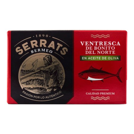 Ventresca de bonito del Norte en aceite de oliva Serrats lata 115 g
