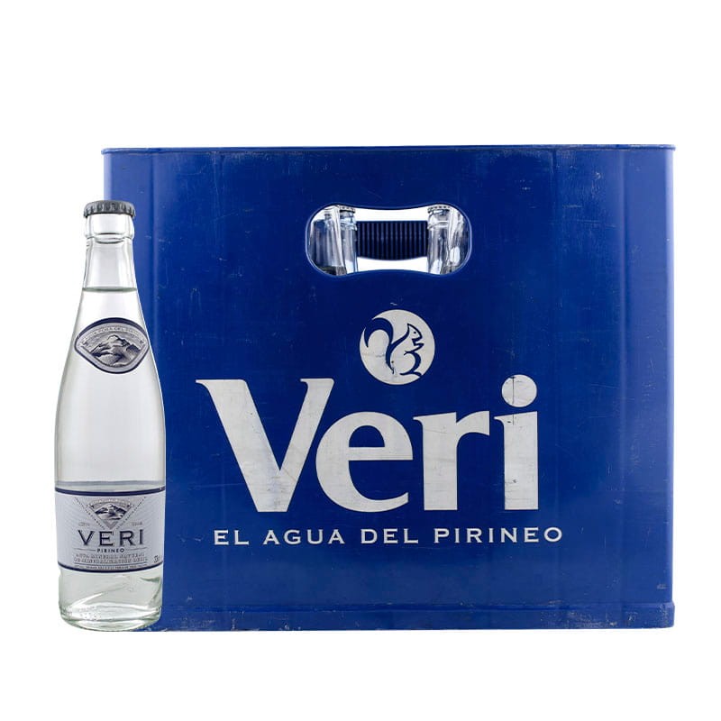 Agua mineral natural Veri 330 ml caja de 24 botellas cristal retornable - Zaragoza Agua mineral natural Veri 330 ml caja de 24 botellas cristal retornable - Zaragoza