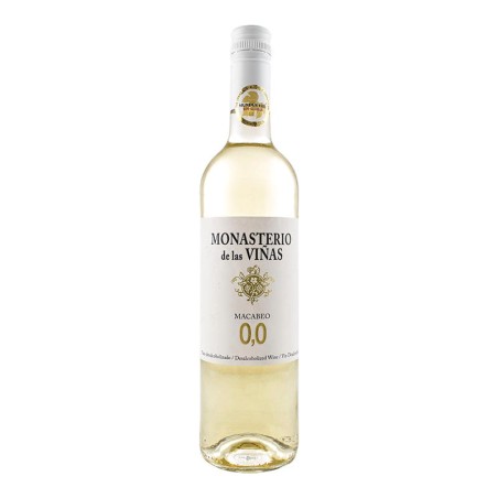 Vino blanco sin alcohol 0,0 Monasterio de las Viñas Macabeo botella 75 cl