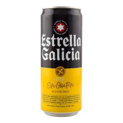 Cerveza sin gluten Estrella Galicia 33 cl pack 24 latas