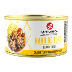 Rabo de toro estofado sin gluten sin lactosa Pamplonica lata 380 g