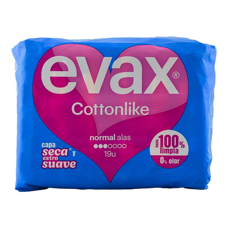Compresas normal con alas Evax Cottonlike 19 ud