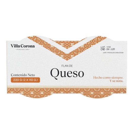 Flan de queso Villa Corona 2x110 g