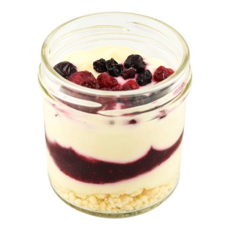 Cheesecake con frutos del bosque sin gluten tarro 70 g