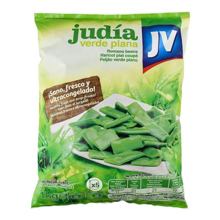 Judías verdes planas troceadas JV bolsa 1 kg