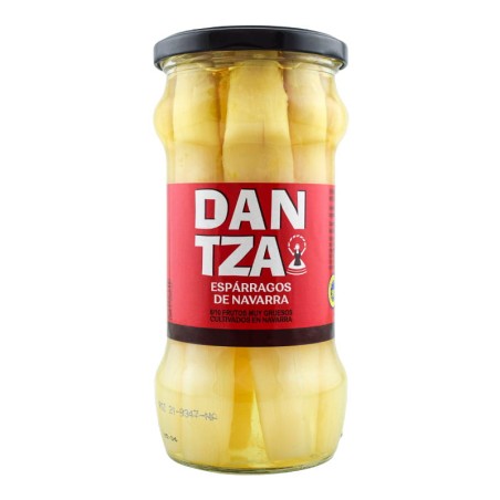 Espárragos blancos de Navarra muy gruesos extra Dantza 8-10 piezas bote 530 g