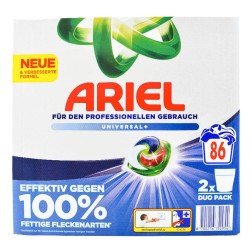 Detergente en cápsulas Ariel Profesional Universal+ caja 2x43 cápsulas