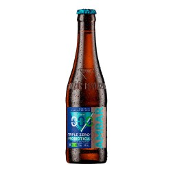 Cerveza tostada sin alcohol sin azúcar Ambar Triple Zero Probiótica 33 cl caja 12 botellines