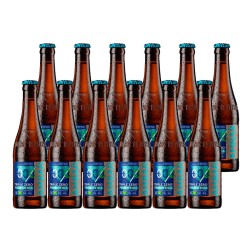 Cerveza tostada sin alcohol sin azúcar Ambar Triple Zero Probiótica 33 cl caja 12 botellines