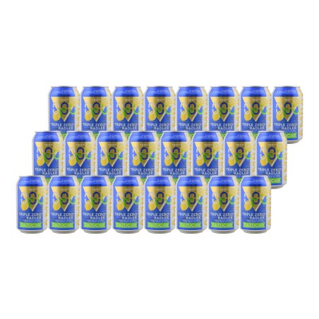 Cerveza con zumo de limón sin alcohol sin azúcar Ambar Radler Triple Zero 33 cl pack 24 latas