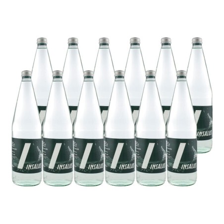 Agua mineral natural con gas Insalus 1 litro caja 12 botellas