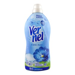 Suavizante concentrado Vernel Cielo Azul 80 lavados botella 1.44 litros